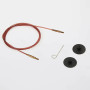 KnitPro Wire / Kabel til Udskiftelige Rundpinde 20 cm (Bliver 40cm inkl. pinde) Brun