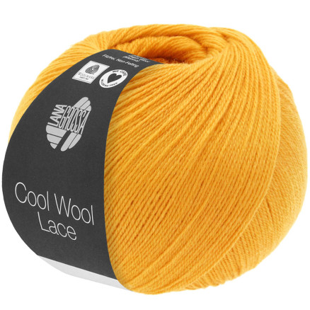 Lana Grossa Cool Wool Lace Garn 49 Gul