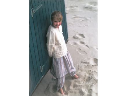 #1 - Mayflower Børne Tunika med hulmønster - Tunika Strikkeopskrift str. 2  - 10 år